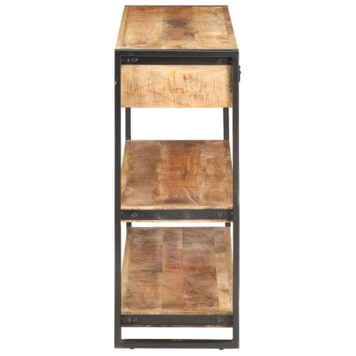 Buffet 120x30x75 Cm Bois De Manguier Massif Brut