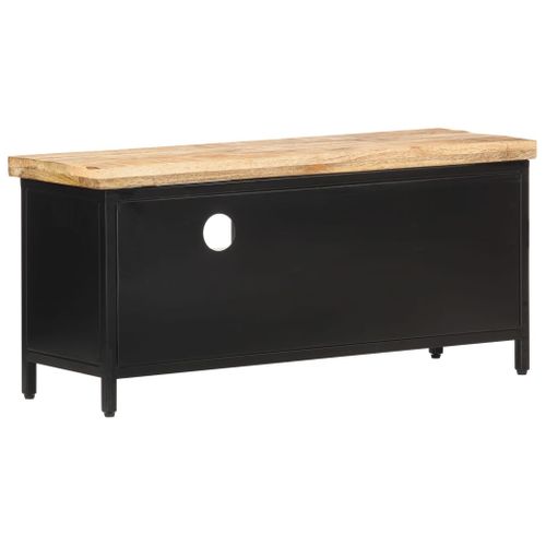 Meuble TV 90x30x41 Cm Bois De Manguier Brut
