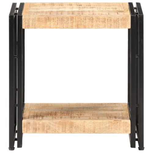 Table D'appoint 40x30x40 Cm Bois De Manguier Brut