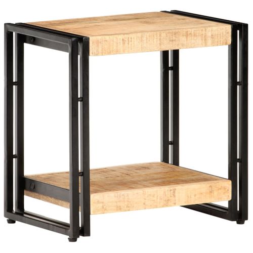 Table D'appoint 40x30x40 Cm Bois De Manguier Brut