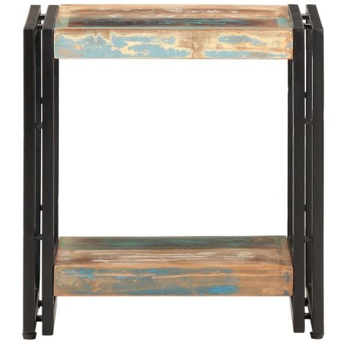 Table D'appoint 40x30x40 Cm Bois De Récupération Massif