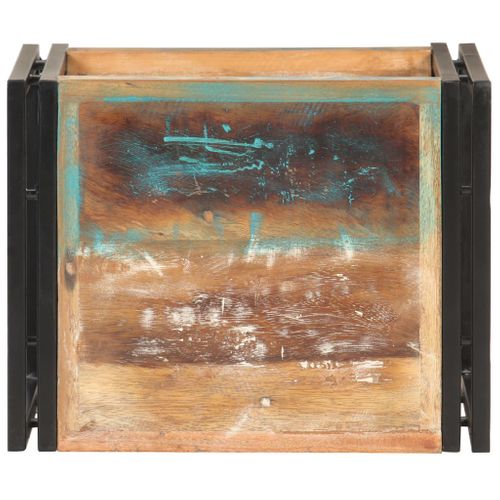 Table D'appoint 40x30x40 Cm Bois De Récupération Massif