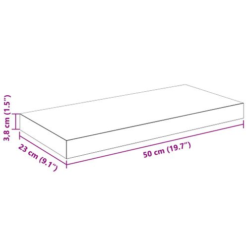 Étagère Murale Flottante 4 Pièces Blanc Brillant 50x23x3,8 Cm Mdf