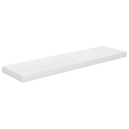Étagère Murale Flottante Blanc Brillant 90x23,5x3,8 Cm Mdf