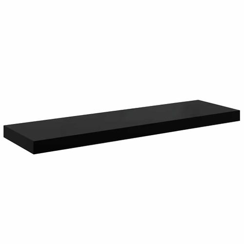 Étagère Murale Flottante Noir Brillant 80x23,5x3,8 Cm Mdf
