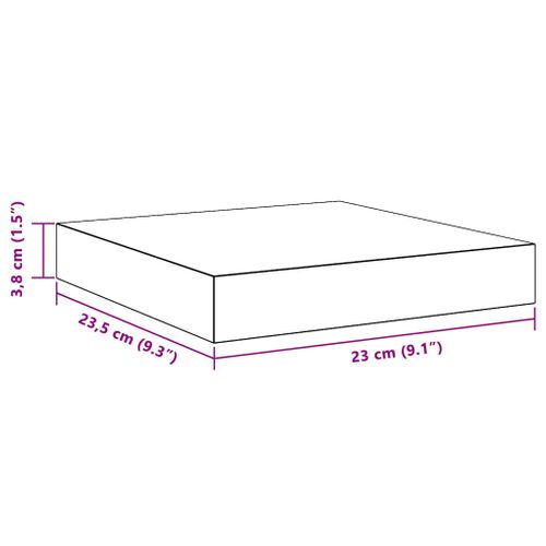 Étagères Murales Flottantes 2 Pièces Blanc 23x23,5x3,8 Cm Mdf