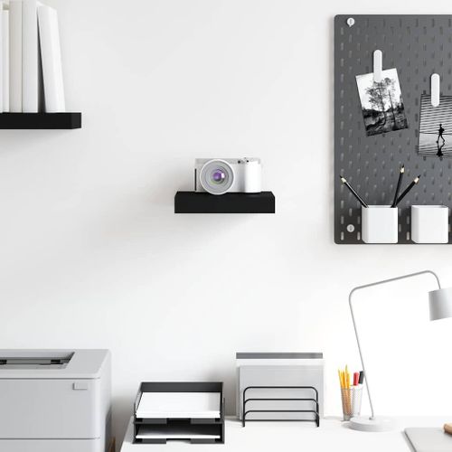 Étagère Flottante Murale Noir 23x23,5x3,8 Cm Mdf