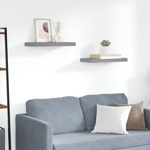 Étagère Murale Flottante Gris 50x23x3,8 Cm Mdf