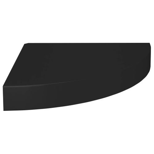 Étagère D'angle Flottante Noir 25x25x3,8 Cm Mdf