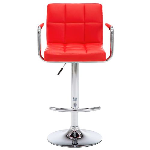 Tabourets De Bar Lot De 2 Rouge Simili