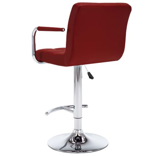 Tabourets De Bar Lot De 2 Rouge Bordeaux Simili
