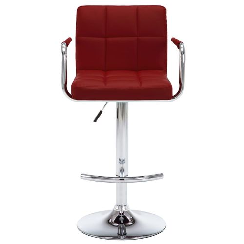 Tabourets De Bar Lot De 2 Rouge Bordeaux Simili