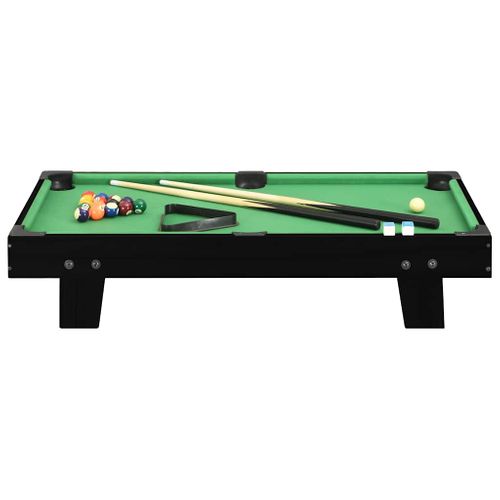 Mini Table De Billard 3 Pieds 92x52x19 Cm Noir Et Vert