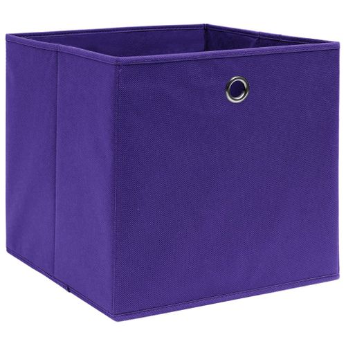Boîtes De Rangement 4 Pièces Tissu Intissé 28x28x28 Cm Violet