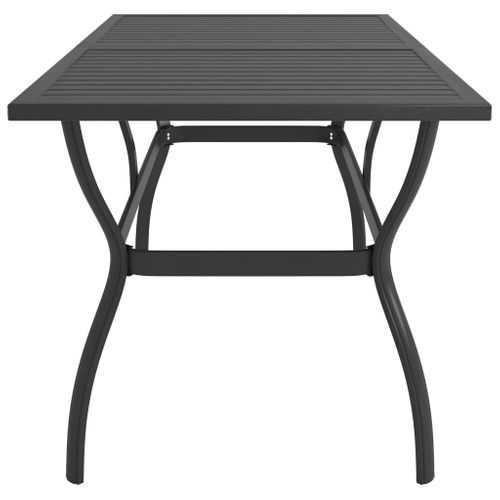 Table De Jardin Anthracite 140x80x72 Cm Acier