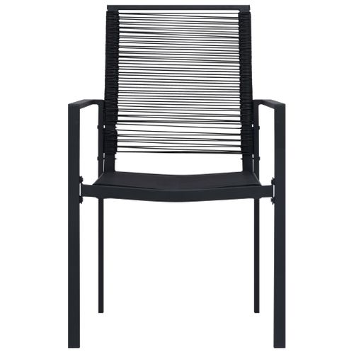 Chaises De Jardin Lot De 4 Rotin Pvc Noir