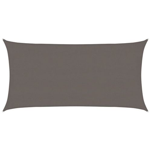 Voile D'ombrage 160 G/m² Anthracite 4x7 M Pehd Protection Voile Solaire Voile De Parasol