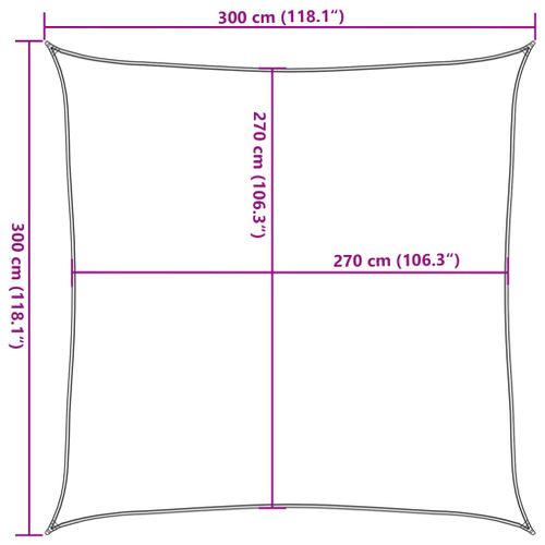 Voile D'ombrage 160 G/m² Crème 3x3 M Pehd