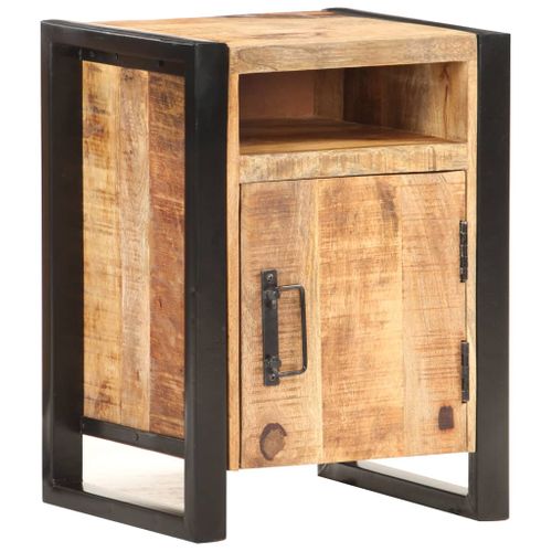 Table De Chevet 40x35x55 Cm Bois De Manguier Solide