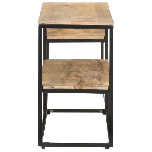 Meuble TV 180x30x50 Cm Bois De Manguier Brut