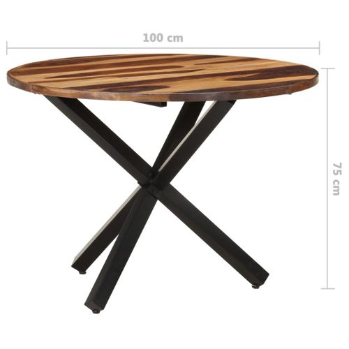 Table De Salle À Manger 100x100x75 Cm Bois D'acacia