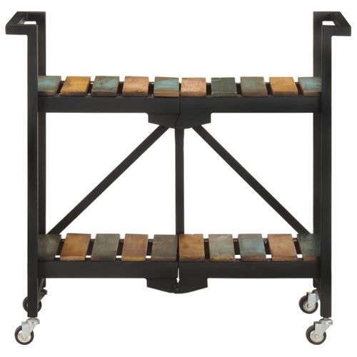 Chariot De Cuisine 87x36x81 Cm Bois Massif De Récupération