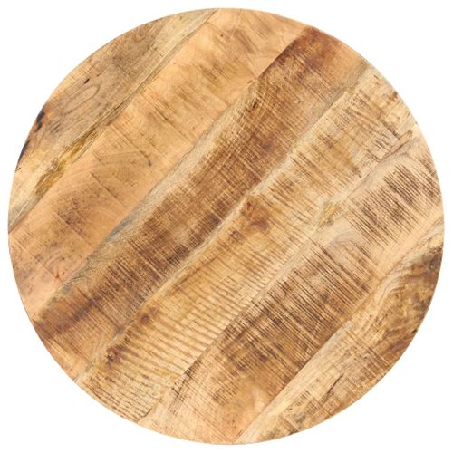 Table De Bistro Ronde Ø80x75 Cm Bois De Manguier Brut