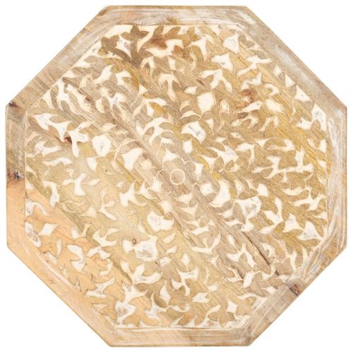 Table D'appoint Ø48 Cm Bois De Manguier Massif