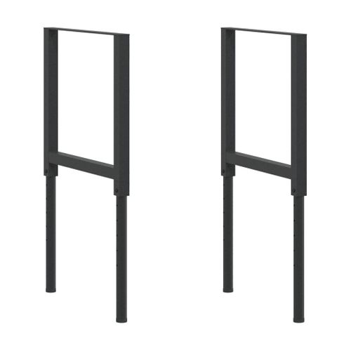 Cadres D'établi Réglables 2 Pièces Métal 55x(69-95,5) Cm Noir