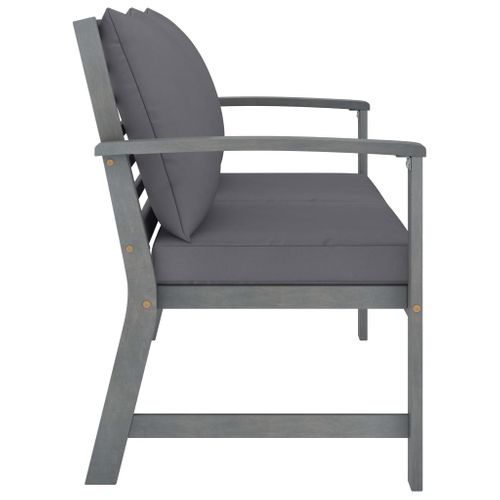 Salon De Jardin 4 Pièces Avec Coussins Bois D'acacia Solide