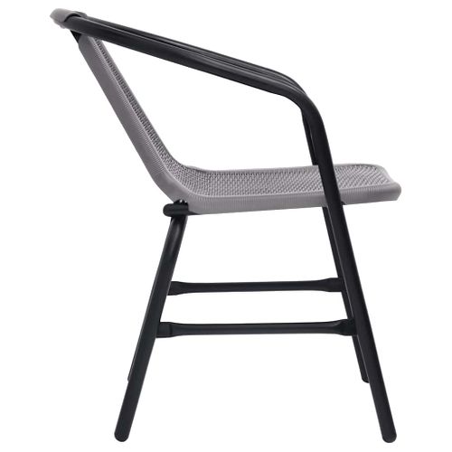 Chaises De Jardin Lot De 2 Plastique Rotin Et Acier 110 Kg