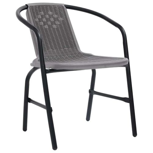 Chaises De Jardin Lot De 2 Plastique Rotin Et Acier 110 Kg