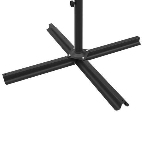 Parasol De Jardin Double Avec Mât En Acier Sable 600x300 Cm