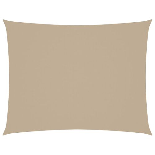 Voile D'ombrage Tissu Oxford Rectangulaire 5x6 M Beige