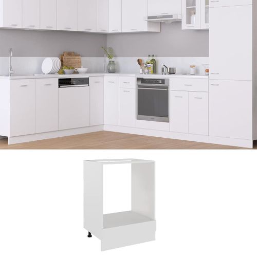 Armoire à Four Lyon "lyon" 60x46x81,5 Cm Bois Contreplaqué Blanc