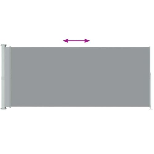 Auvent Latéral Rétractable De Patio 200x500 Cm Gris