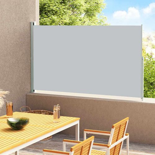 Auvent Latéral Rétractable De Patio 220x300 Cm Gris