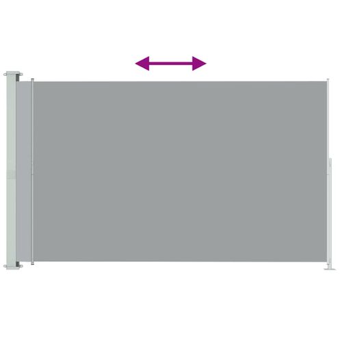 Auvent Latéral Rétractable De Patio 220x300 Cm Gris