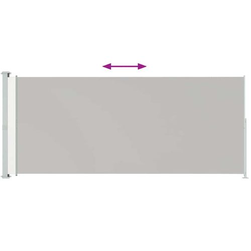 Auvent Latéral Rétractable De Patio 220x500 Cm Gris