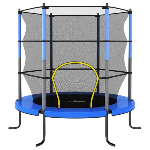 Trampoline Avec Filet De Sécurité Rond 140x160 Cm Bleu