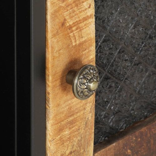 Meuble TV 90x30x40 Cm Bois De Manguier Brut