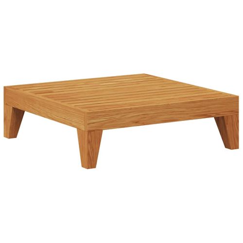 Repose-pied Sectionnel Avec Coussin Blanc Crème Bois D'acacia