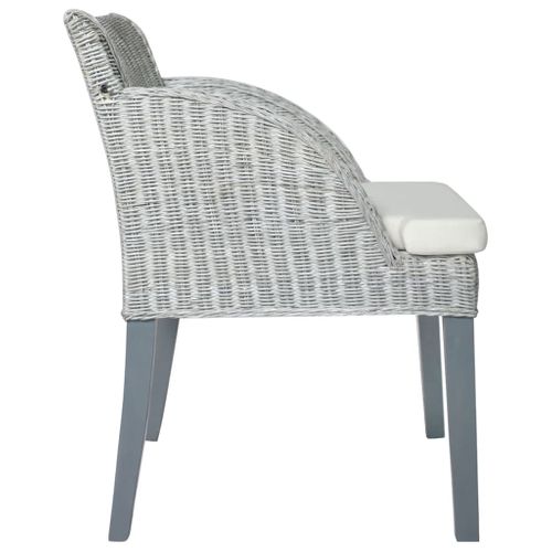 Chaises À Manger Avec Coussins Lot De 2 Gris Rotin Naturel
