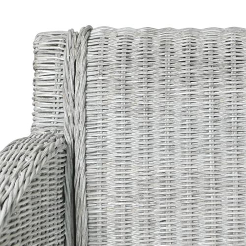 Chaises À Manger Avec Coussins Lot De 2 Gris Rotin Naturel