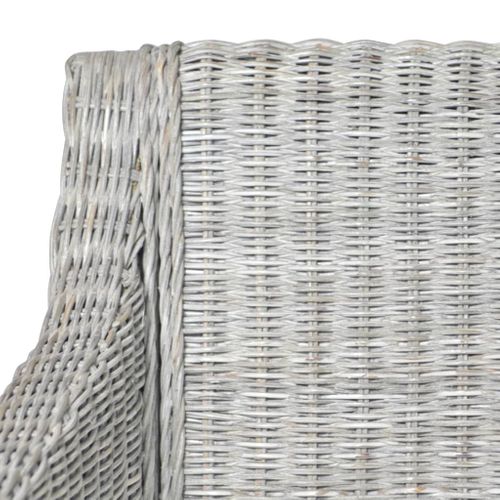 Chaises À Manger Avec Coussins Lot De 2 Gris Rotin Naturel