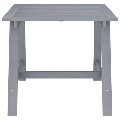 Table à Dîner De Jardin Gris 88x88x74 Cm Bois D'acacia Massif
