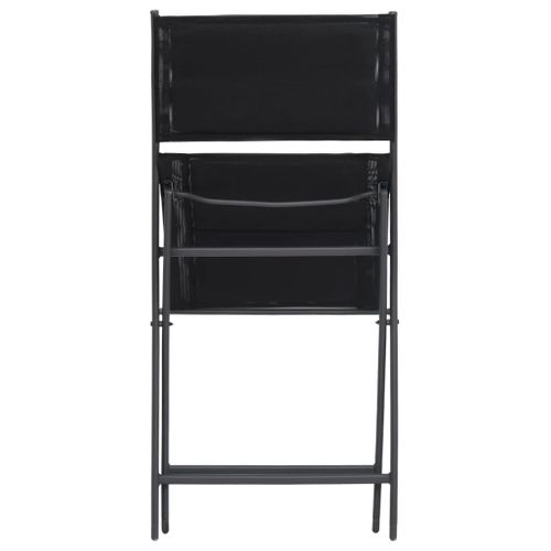 Chaises De Jardin Pliables Lot De 2 Acier Et Textilène