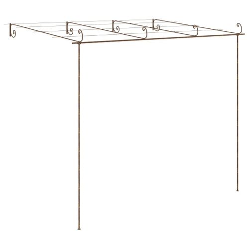 Pergola De Jardin 4x3x2,5 M Fer Brun Antique Tonnelle