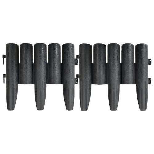 Bordures De Pelouse 36 Pièces Anthracite 10 M Pp