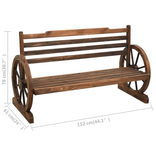 Banc De Jardin 112 Cm Bois De Sapin Massif